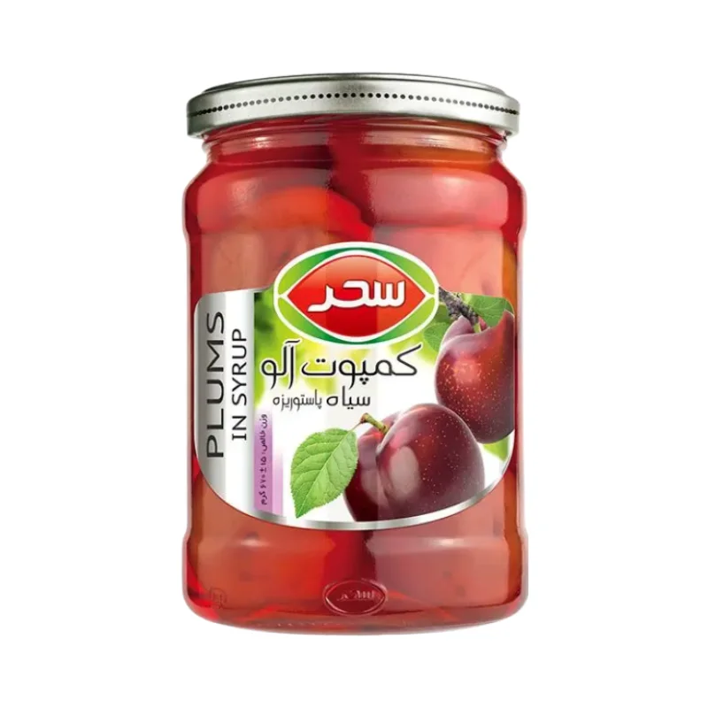 Red Plums in Syrup