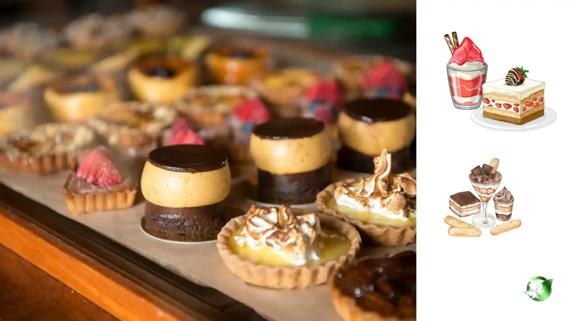 Commercial presentation of Desserts for wholesale product evaluation and buyer review.