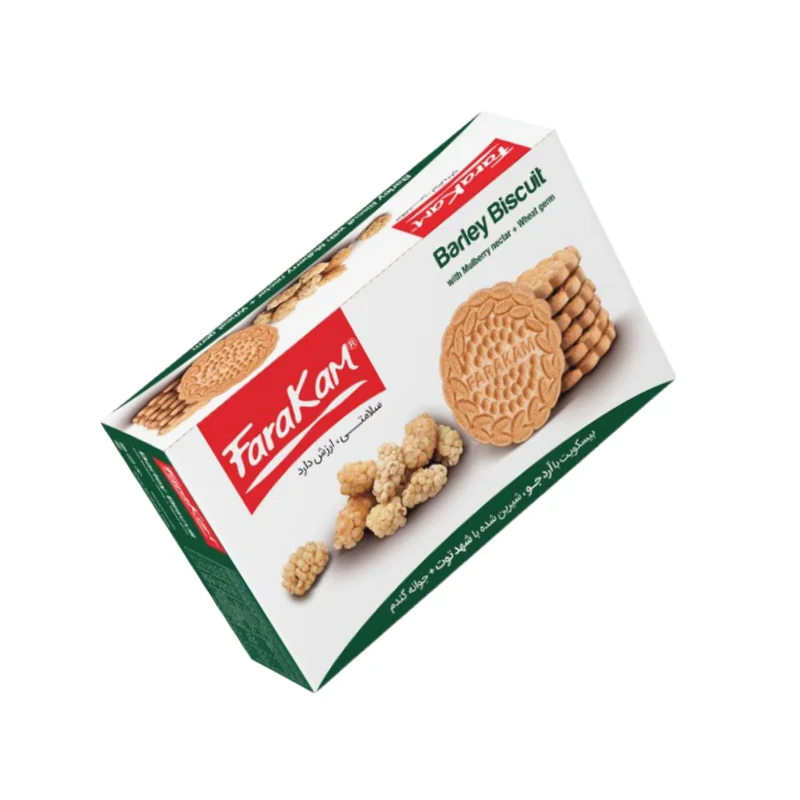 Barley biscuits with wheat germ and berry nectar