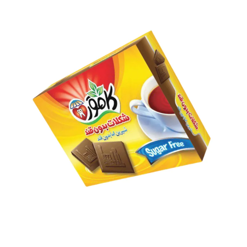 Diet and sugar-free fancy cocoa chocolate