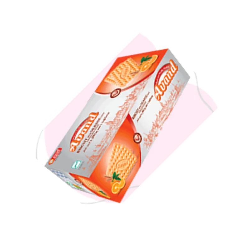 Biscuits with orange flavor and sugar decoration