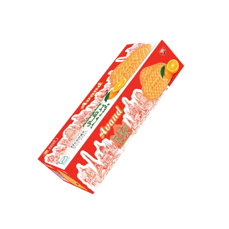 Biscuits with orange flavor and sugar decoration