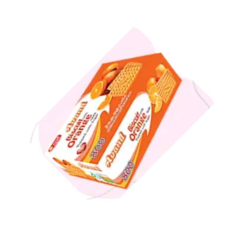 Biscuits with orange flavor and sugar decoration