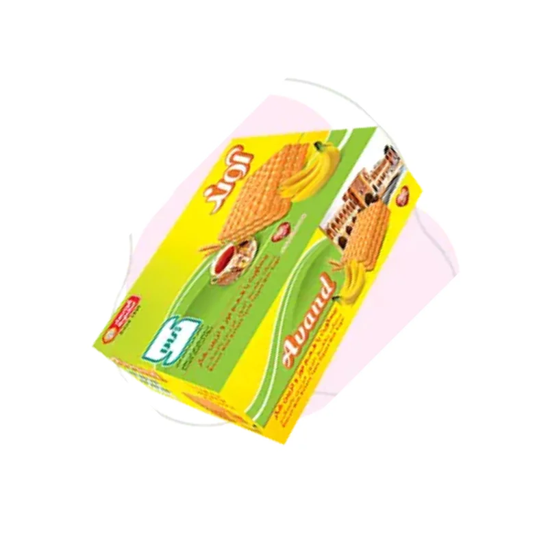 Biscuits with banana flavor and sugar decoration