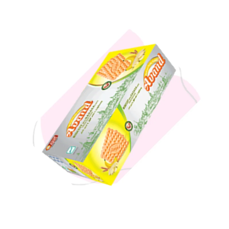 Biscuits with banana flavor and sugar decoration