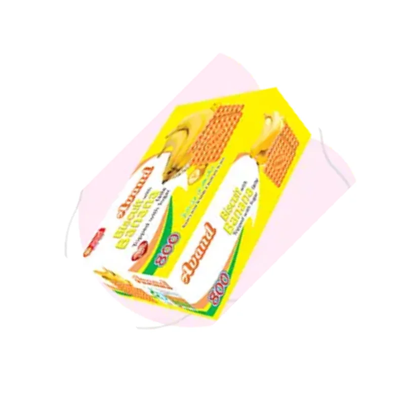 Biscuits with banana flavor and sugar decoration