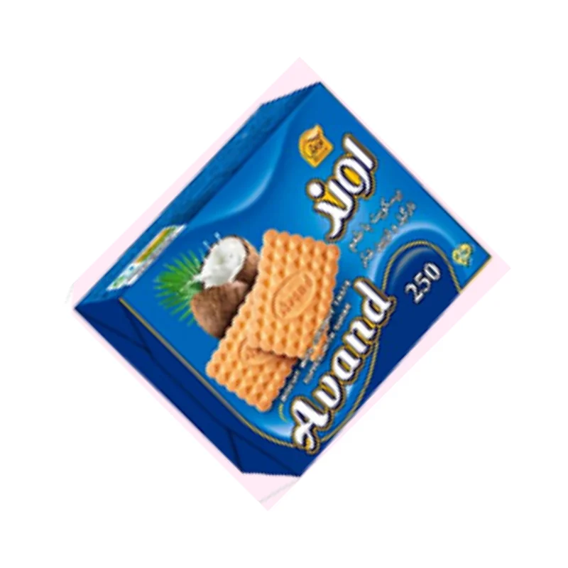 Biscuits with coconut flavor and sugar decoration