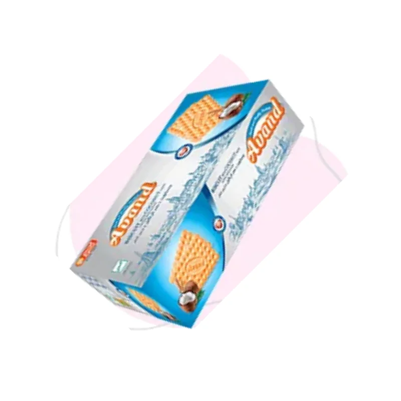 Biscuits with coconut flavor and sugar decoration
