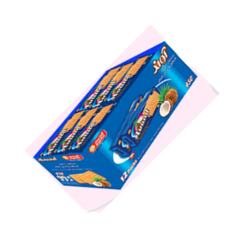 Biscuits with coconut flavor and sugar decoration
