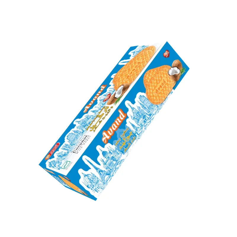 Biscuits with coconut flavor and sugar decoration
