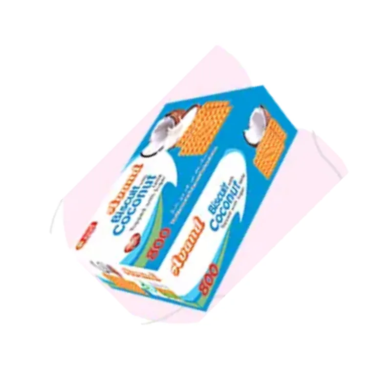 Biscuits with coconut flavor and sugar decoration