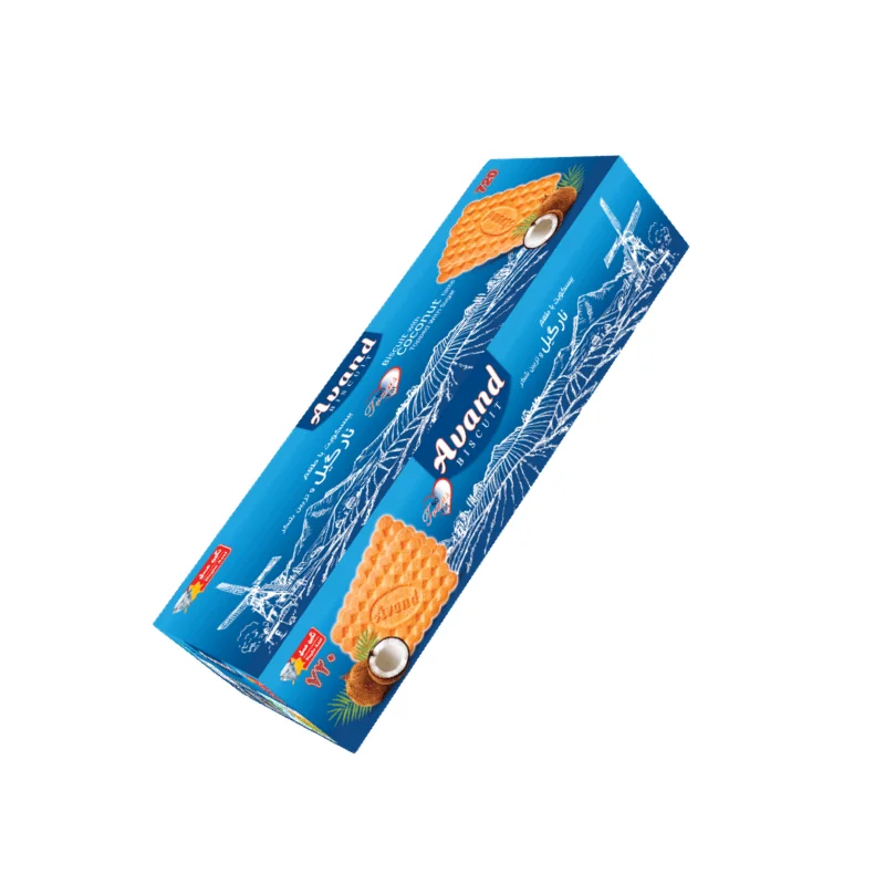 Reception biscuits with coconut flavor and sugar decoration