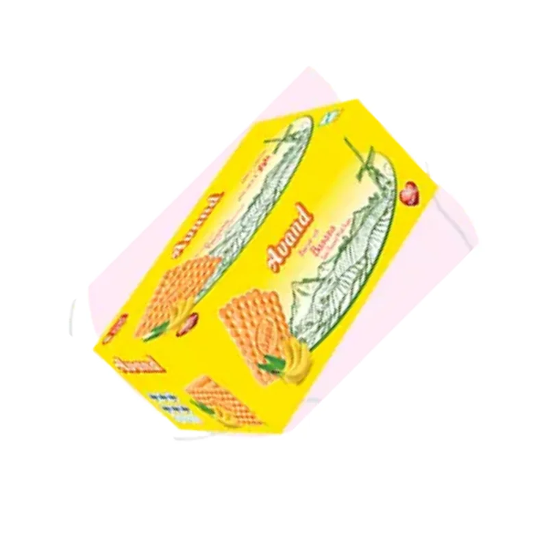 Banana-flavored biscuits with sugar decoration
