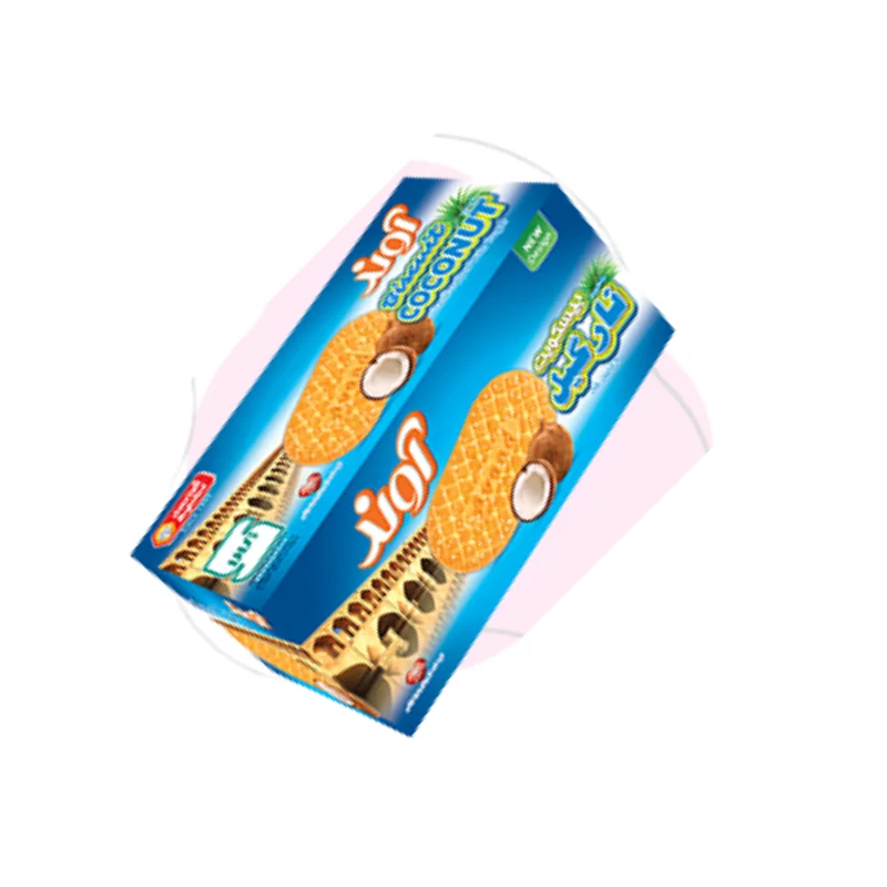 Tongue biscuits with coconut flavor