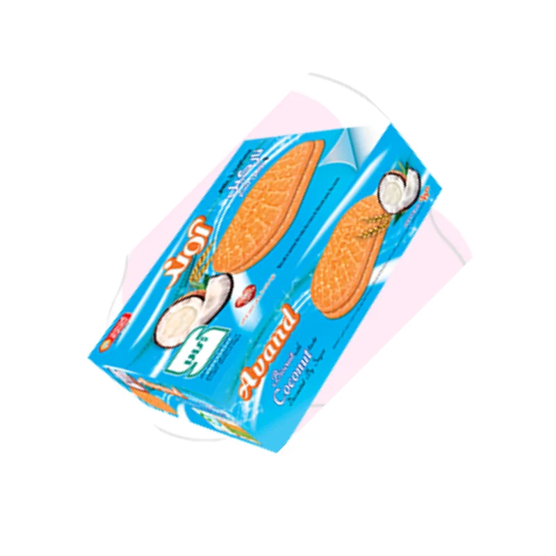 Tongue biscuits with coconut flavor