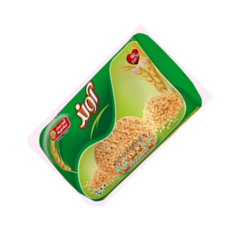 Tongue biscuits with cardamom flavor and sesame decoration