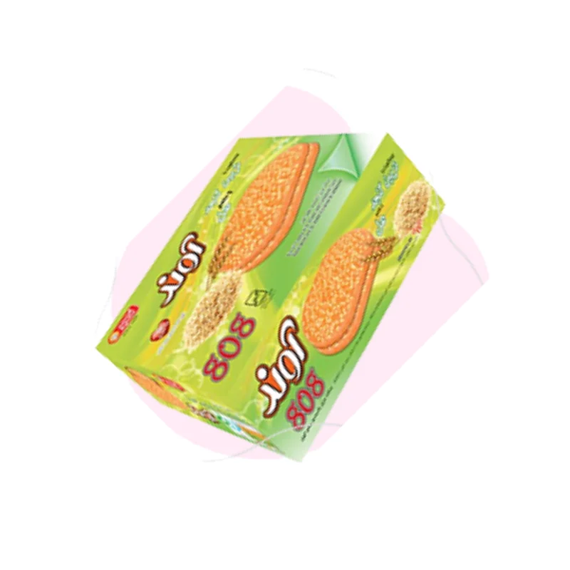 Tongue biscuits with cardamom flavor and sesame decoration