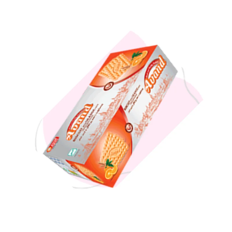 Biscuits with orange flavor and sugar decoration