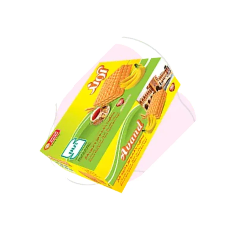 Biscuits with banana flavor and sugar decoration