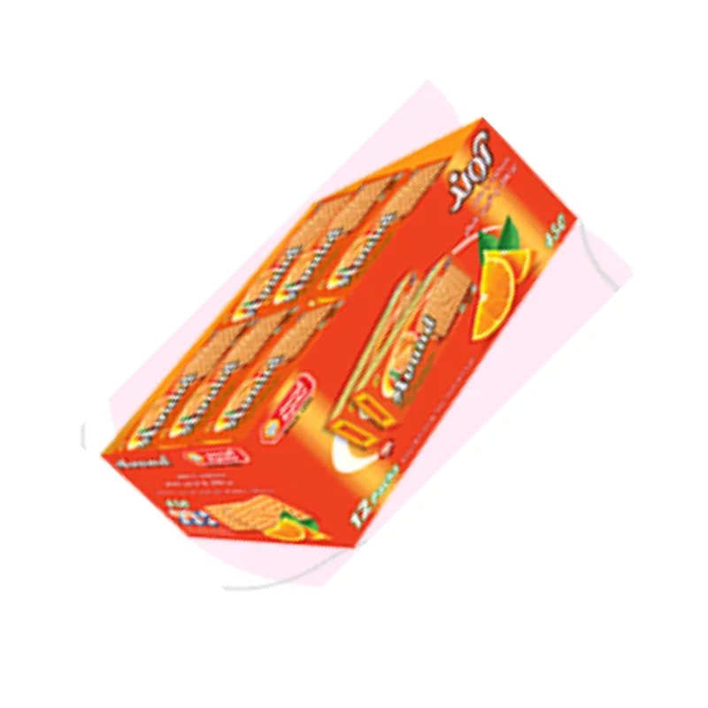 Biscuits with orange flavor and sugar decoration