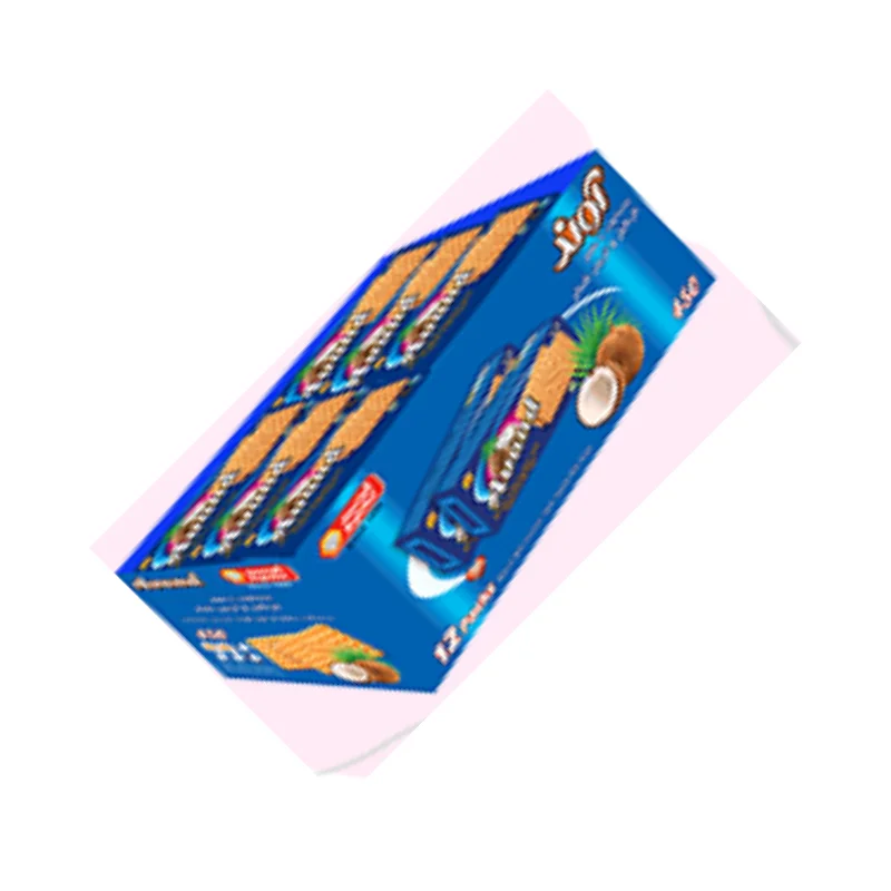Biscuits with coconut flavor and sugar decoration