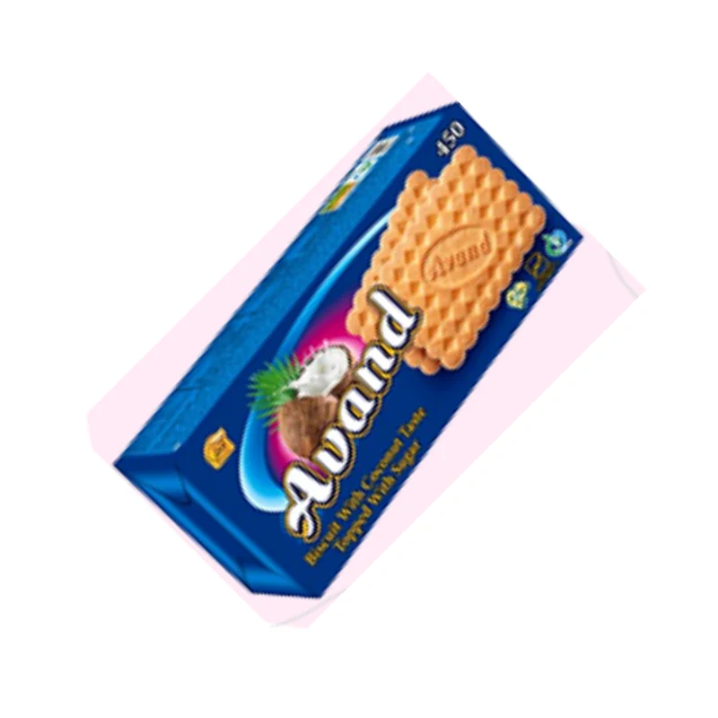 Biscuits with coconut flavor and sugar decoration