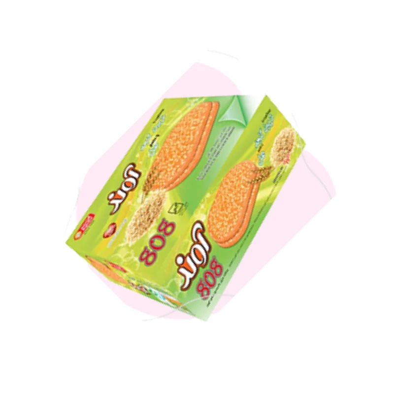 Tongue biscuits with cardamom flavor and sesame decoration