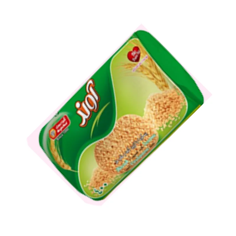 Tongue biscuits with cardamom flavor and sesame decoration