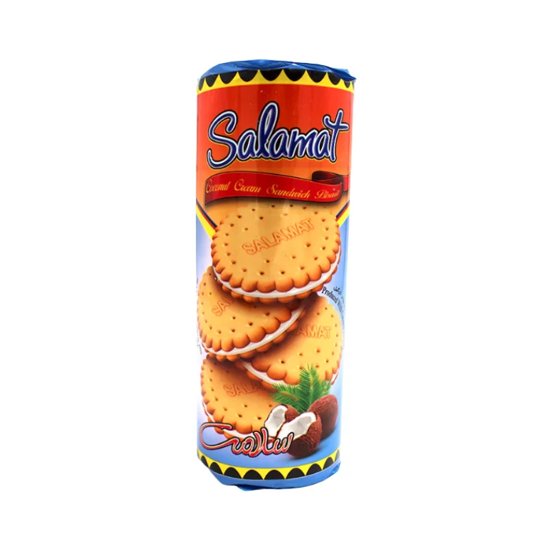 Tubed coconut cream biscuits