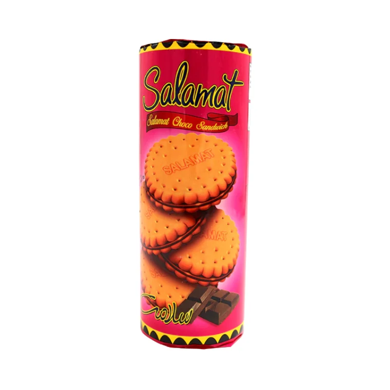 Chocolate cream biscuit tube