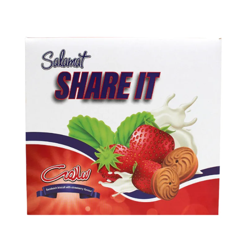 Small strawberry cream biscuit box