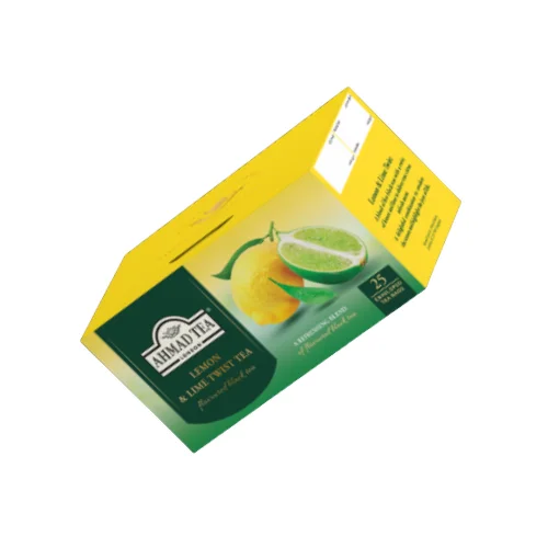 Black tea, lemon tea bag