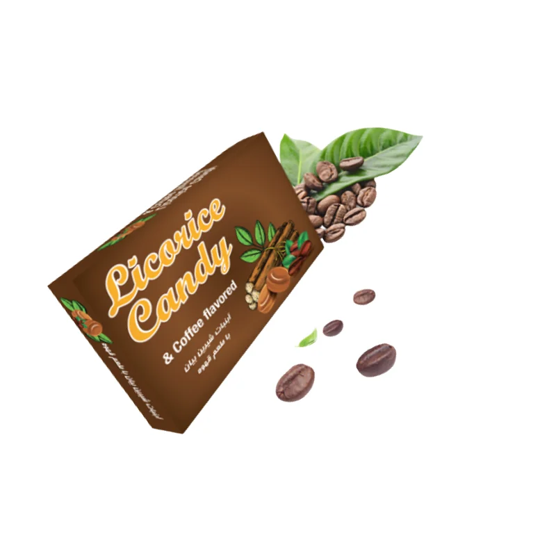 Coffee-flavored licorice candy